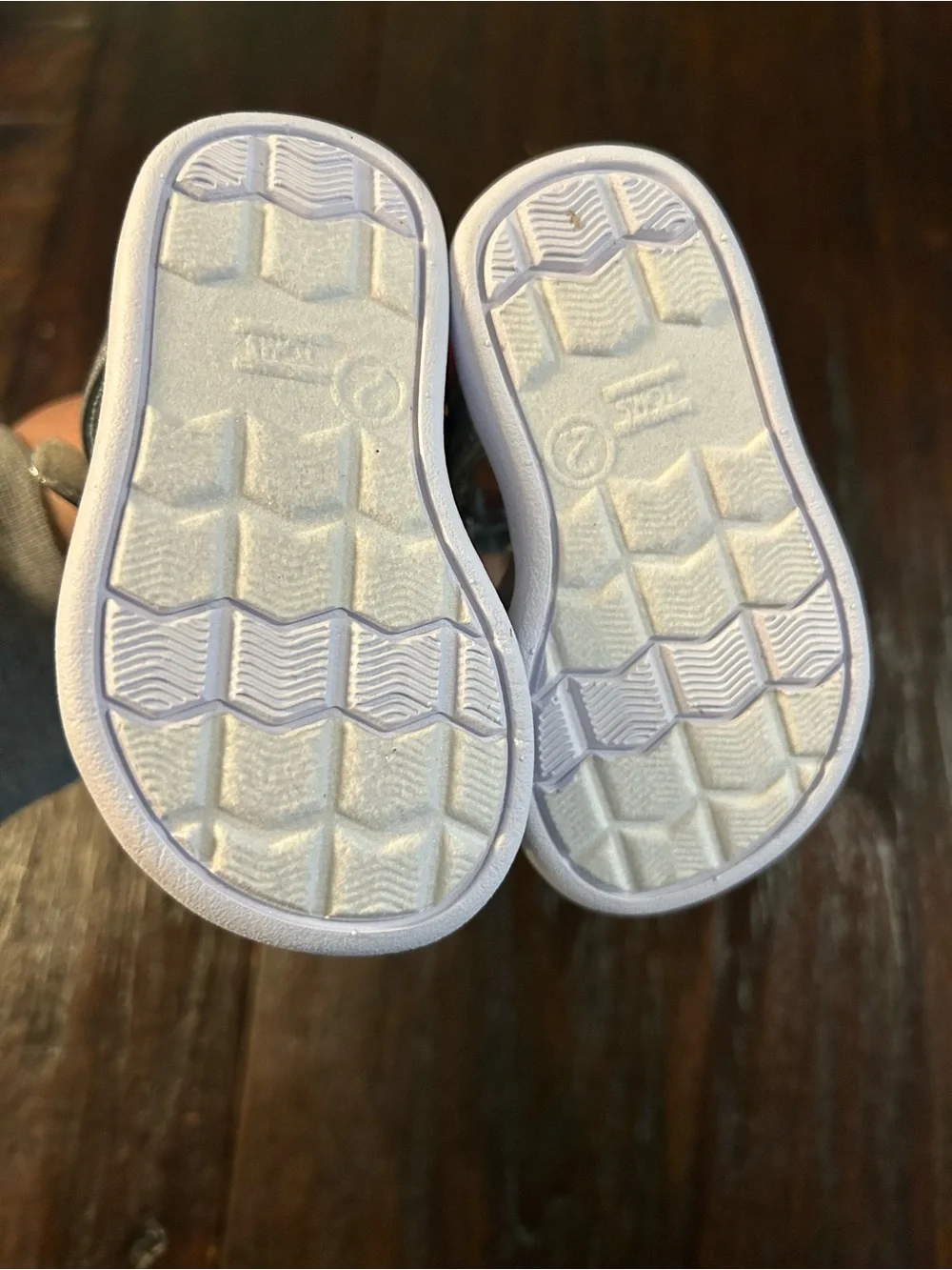 Tom’s Tiny Tom’s Huarache Metallic Linen Silver Glitter Strappy Sandals - size 2